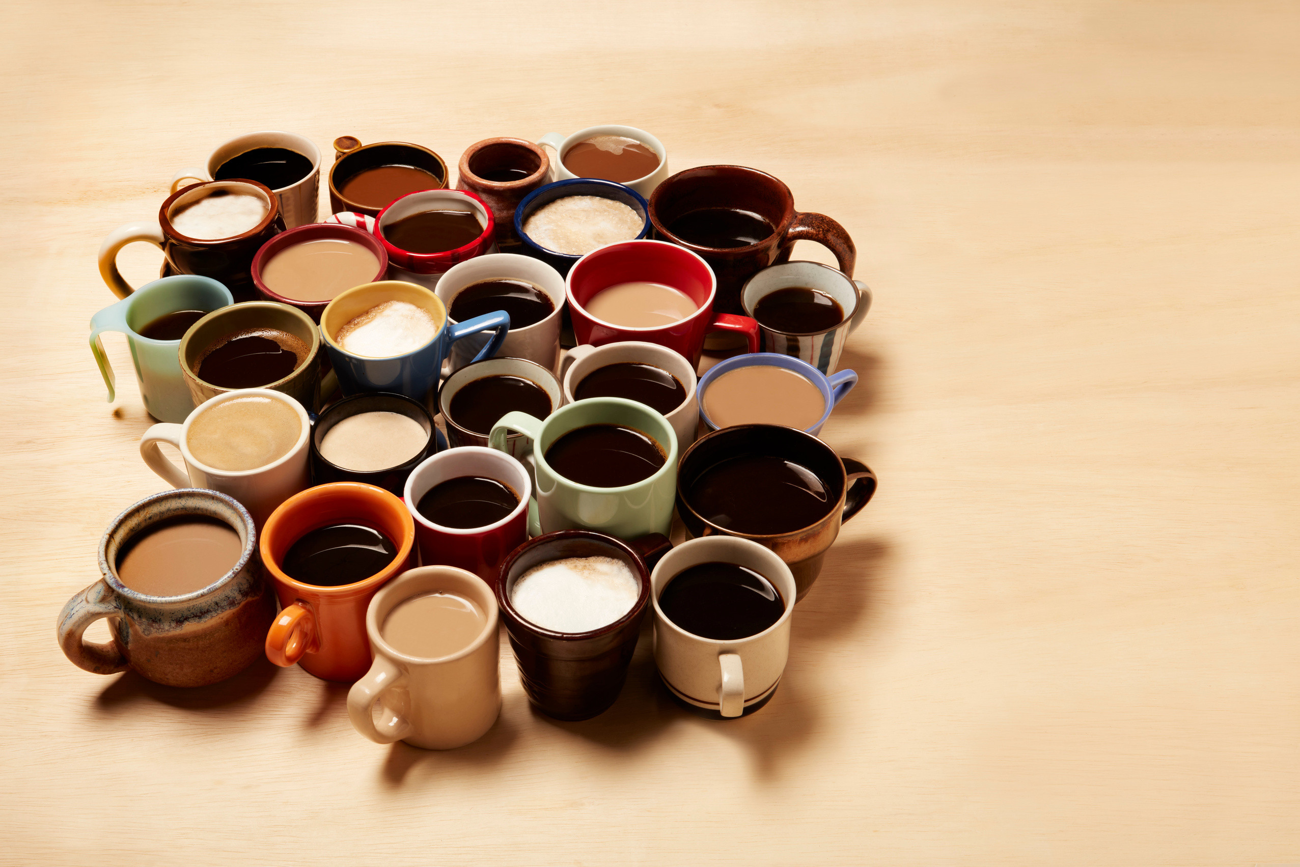 group of coffee cups